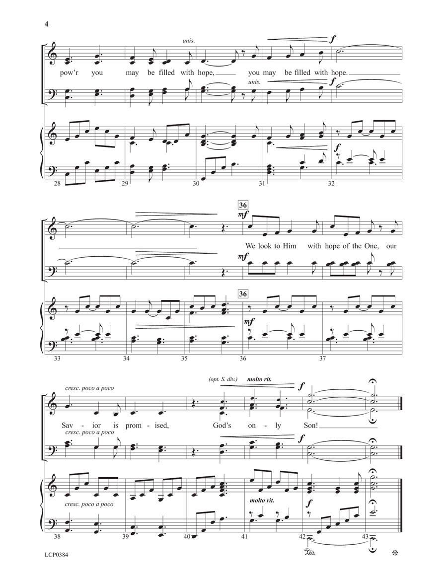 Four Advent Introits with Benediction 4-Part scores gallery preview page 4