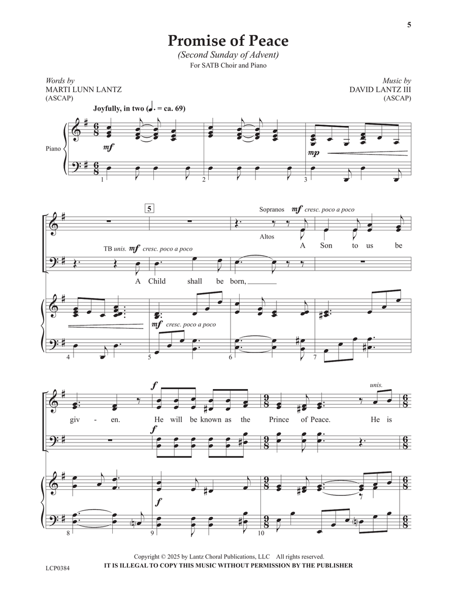 Four Advent Introits with Benediction 4-Part scores gallery preview page 5