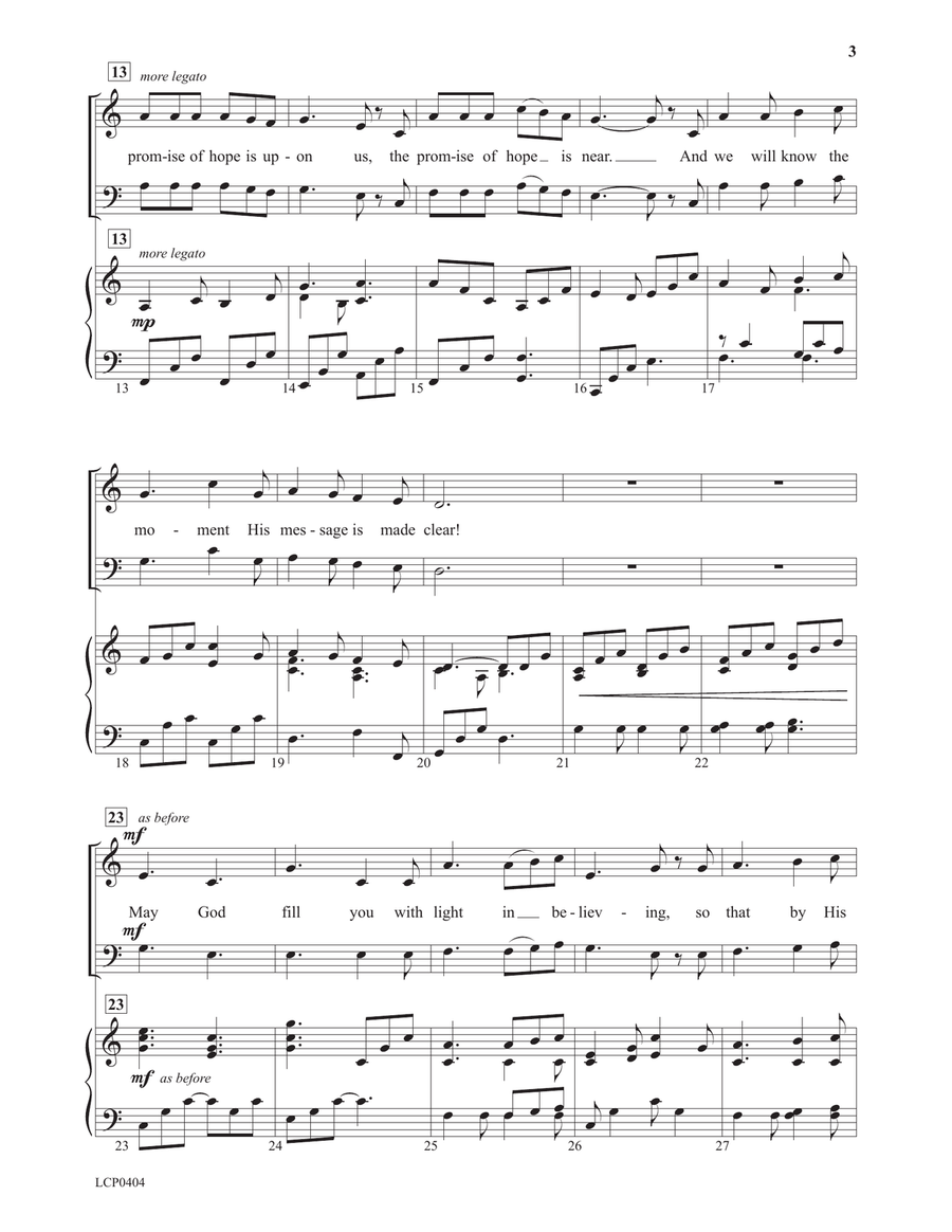Four Advent Introits with Benediction 2-Part scores gallery preview page 3