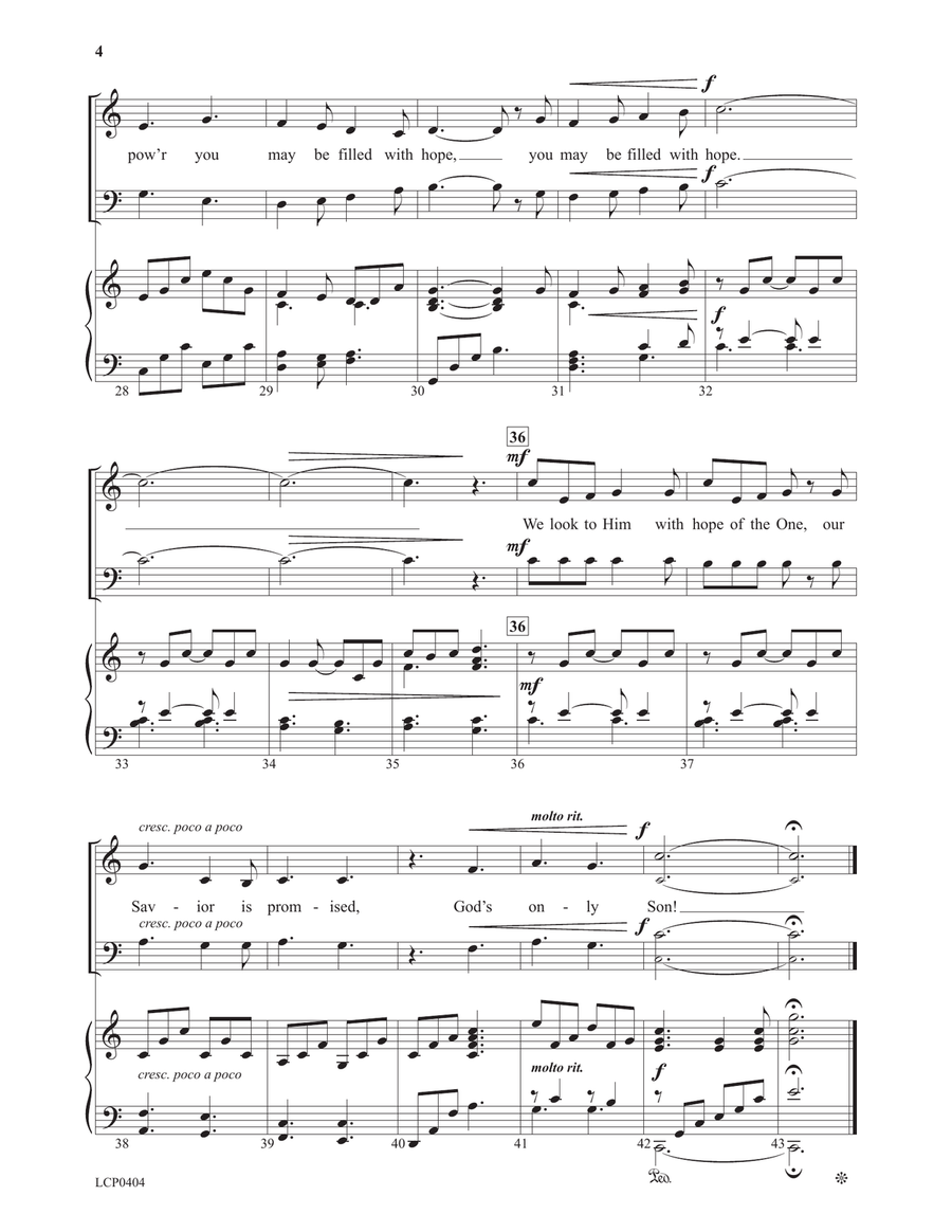 Four Advent Introits with Benediction 2-Part scores gallery preview page 4