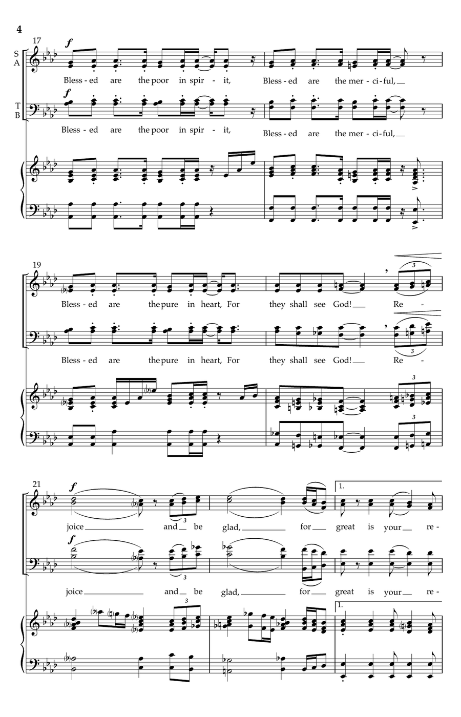 The Beatitudes The Beatitudes 4-Part scores gallery preview page 3
