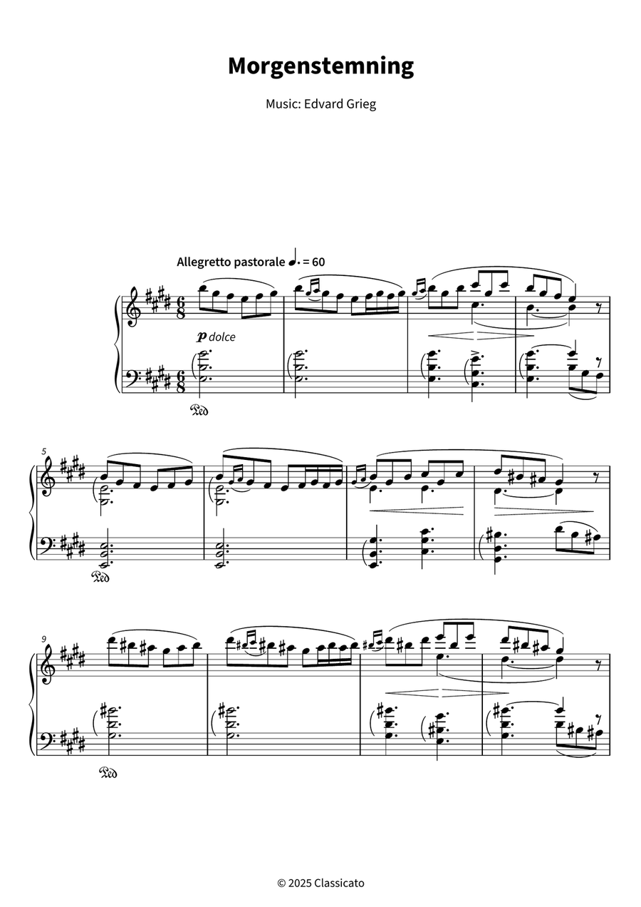 Morgenstemning Morgenstemning Piano Solo scores gallery preview page 3