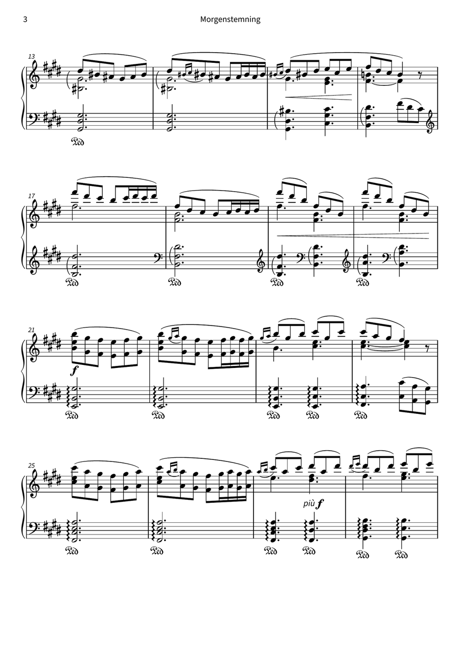 Morgenstemning Morgenstemning Piano Solo scores gallery preview page 4