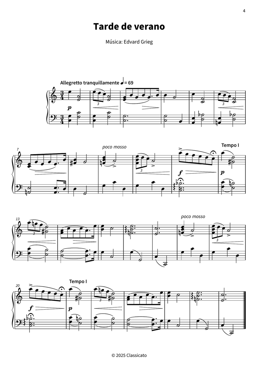 Suave brisa de verano by Felix Bartholdy Mendelssohn Piano Solo - Digital Sheet Music page 5