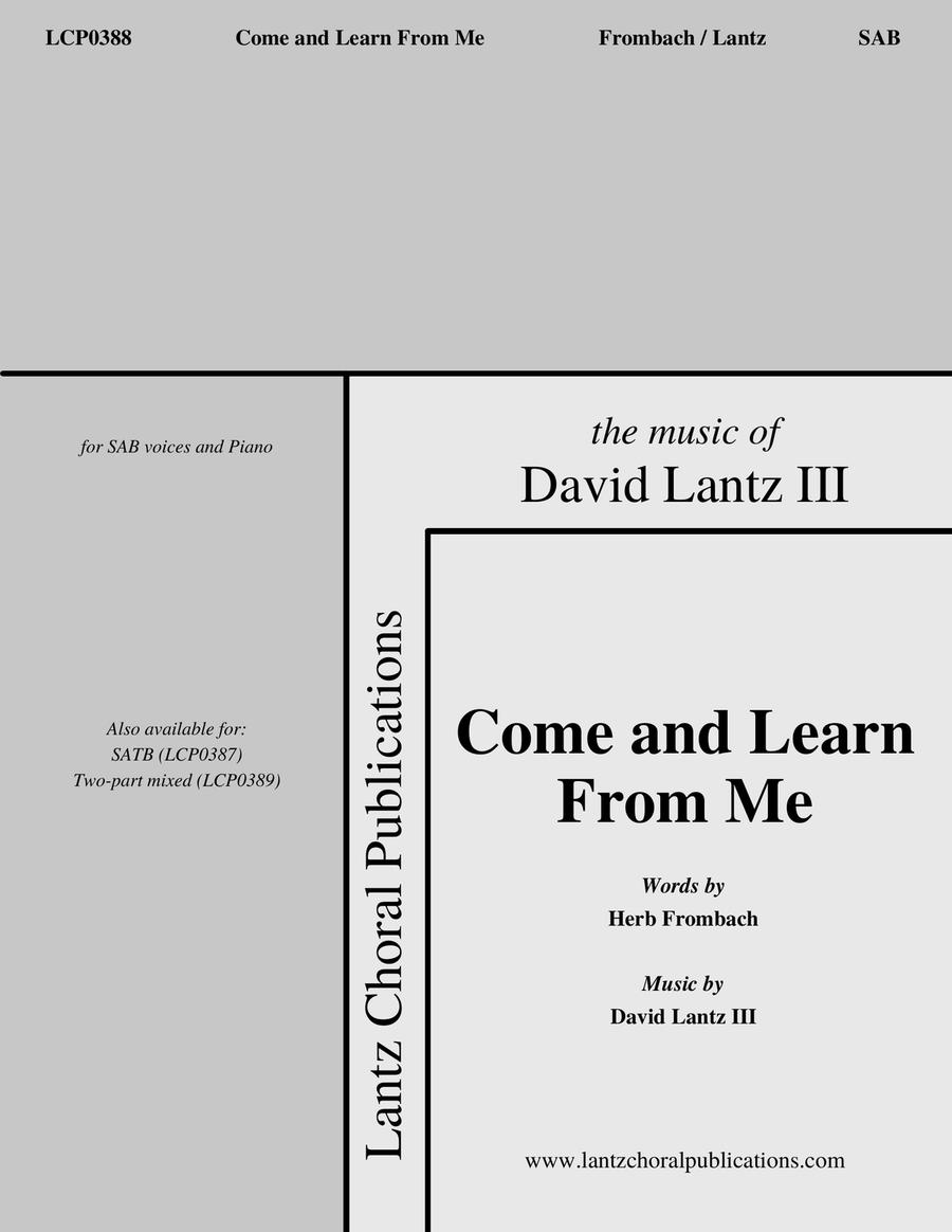 Come and Learn From Me Come and Learn From Me 3-Part scores gallery preview page 1