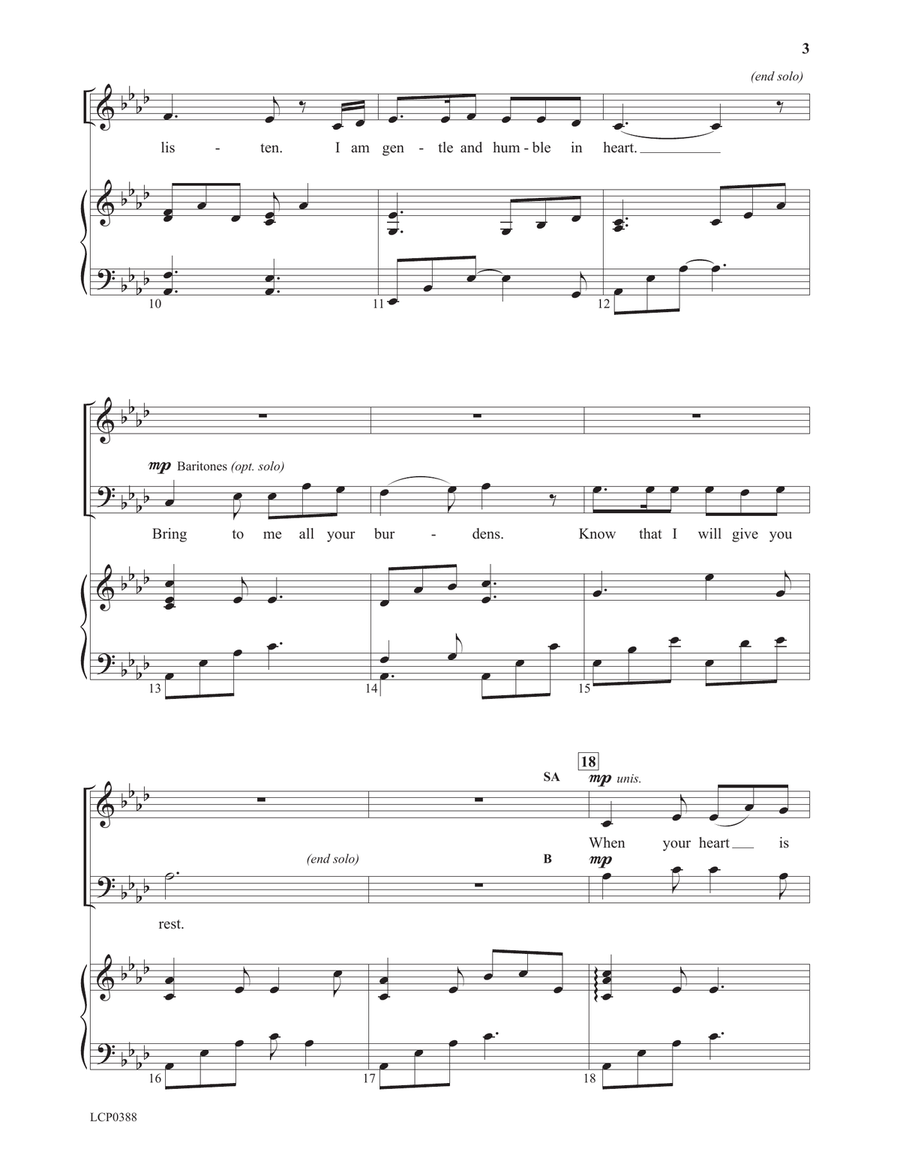 Come and Learn From Me Come and Learn From Me 3-Part scores gallery preview page 3