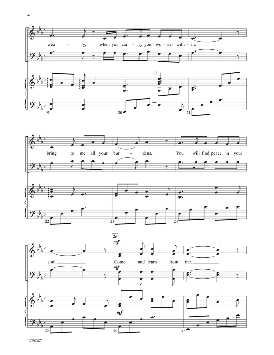 Come and Learn From Me Come and Learn From Me 4-Part scores gallery preview page 4