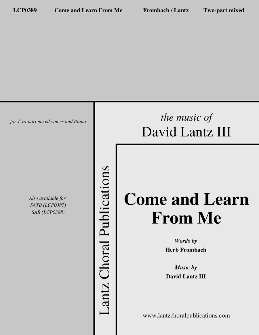 Come and Learn From Me 2-Part scores gallery preview page 1