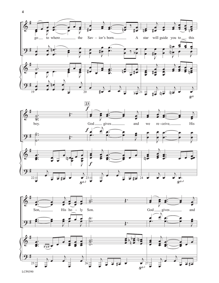 A Cry is Heard in Bethlehem 4-Part scores gallery preview page 4