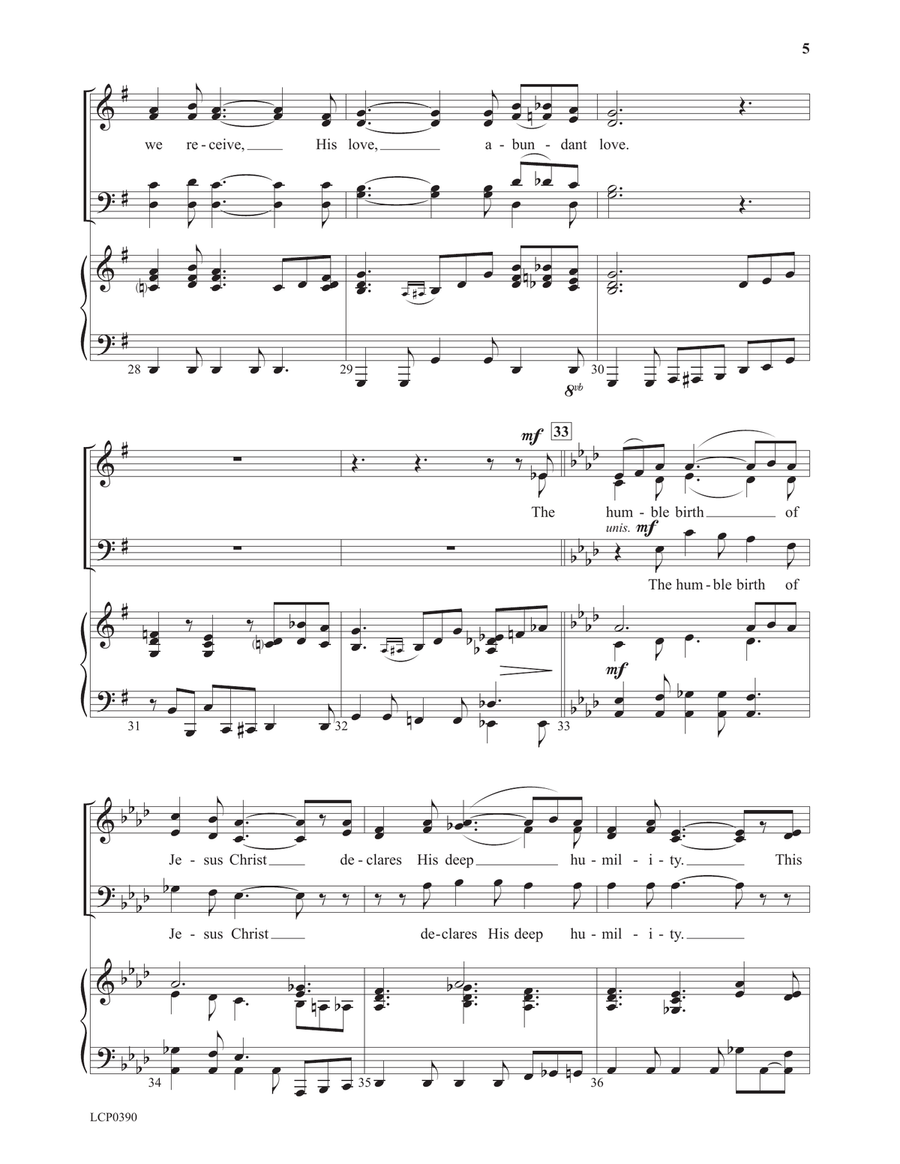 A Cry is Heard in Bethlehem 4-Part scores gallery preview page 5