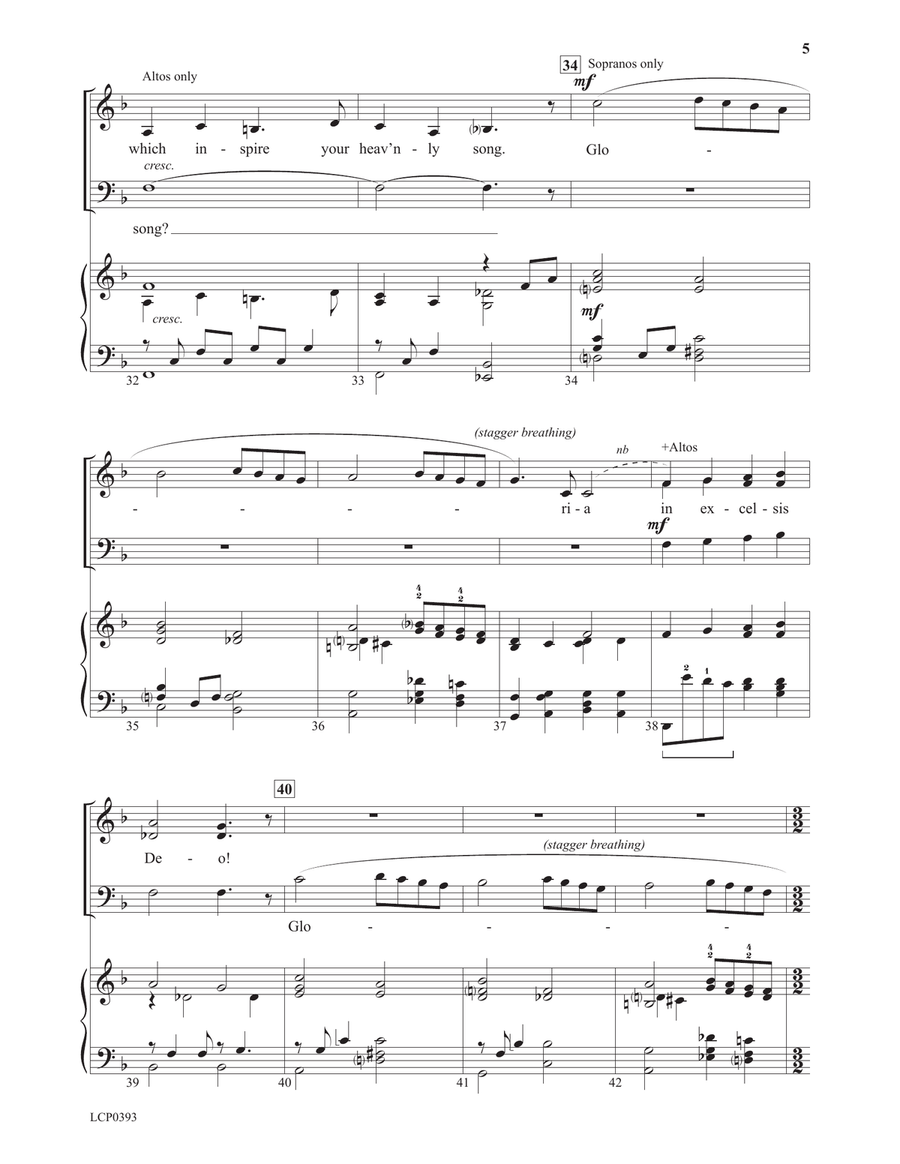 Angels We Have Heard on High 3-Part scores gallery preview page 5
