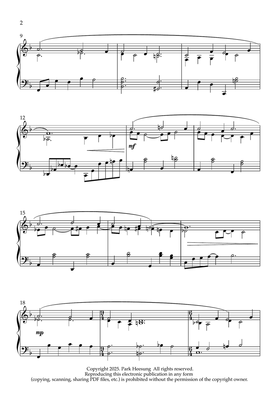 Nearer, my God, to Thee (Piano) Piano Solo scores gallery preview page 3