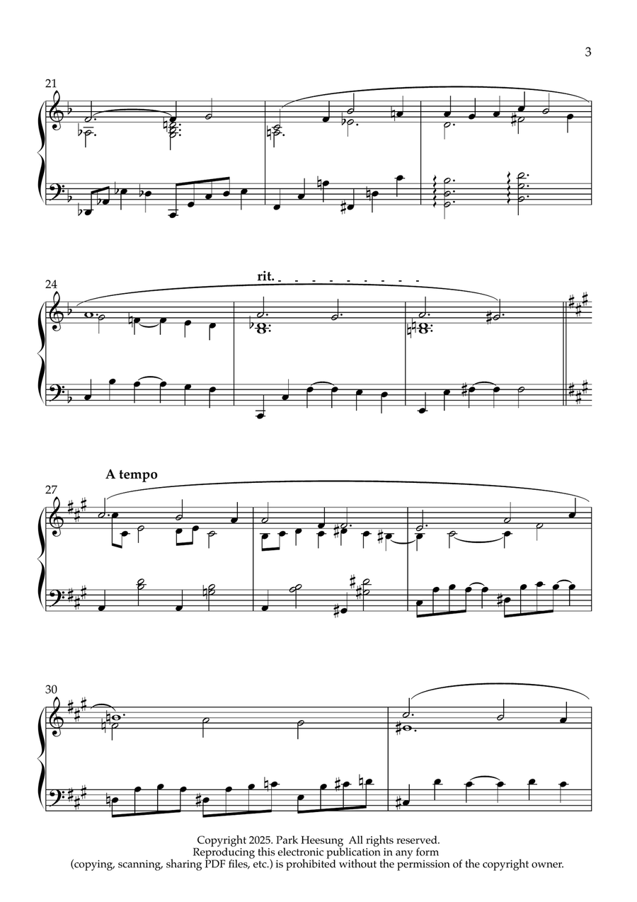 Nearer, my God, to Thee (Piano) Piano Solo scores gallery preview page 4