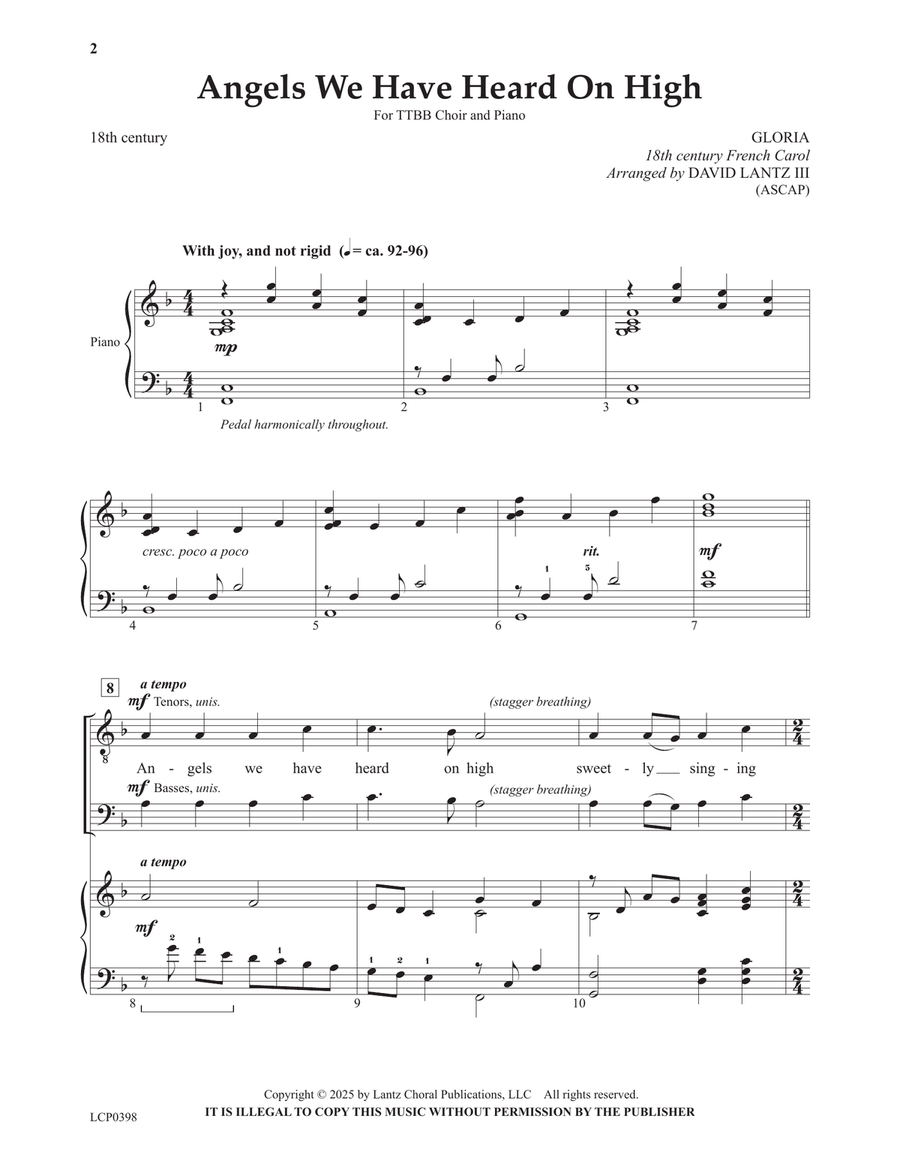 Angels We Have Heard on High TTBB scores gallery preview page 2