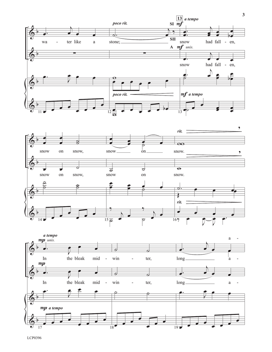 In the Bleak Midwinter In the Bleak Midwinter SSAA scores gallery preview page 3
