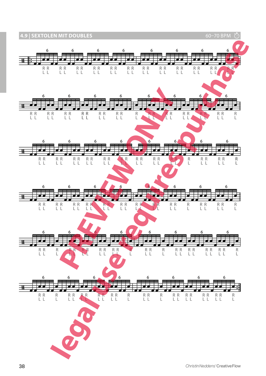 Christin Neddens' Creative Flow Snare Drum scores gallery preview page 9