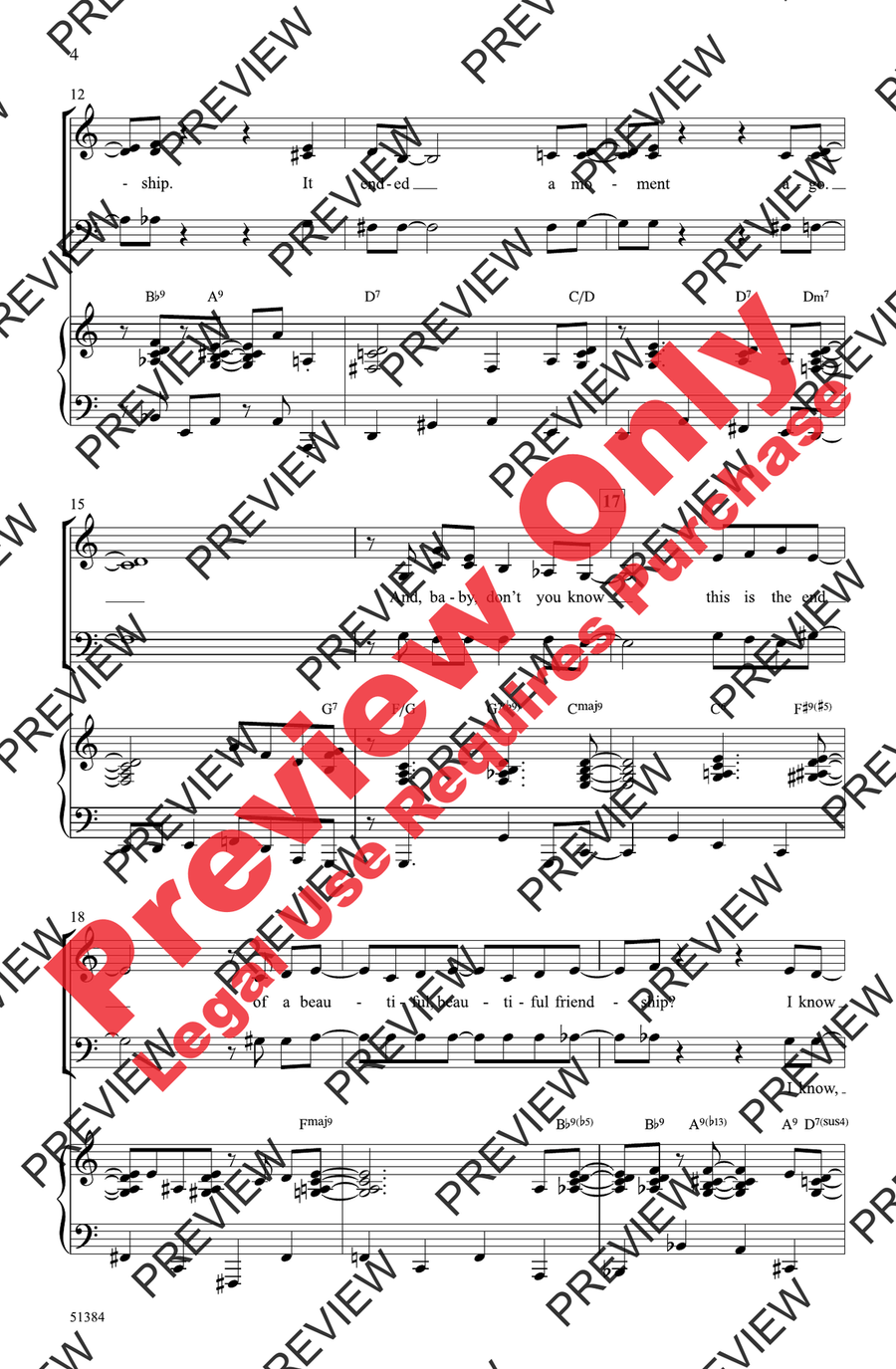 A Beautiful Friendship A Beautiful Friendship 3-Part scores gallery preview page 4