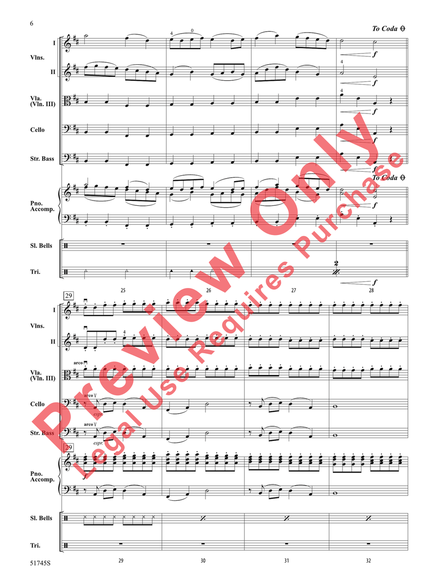 Falling Snow Falling Snow String Orchestra scores gallery preview page 7