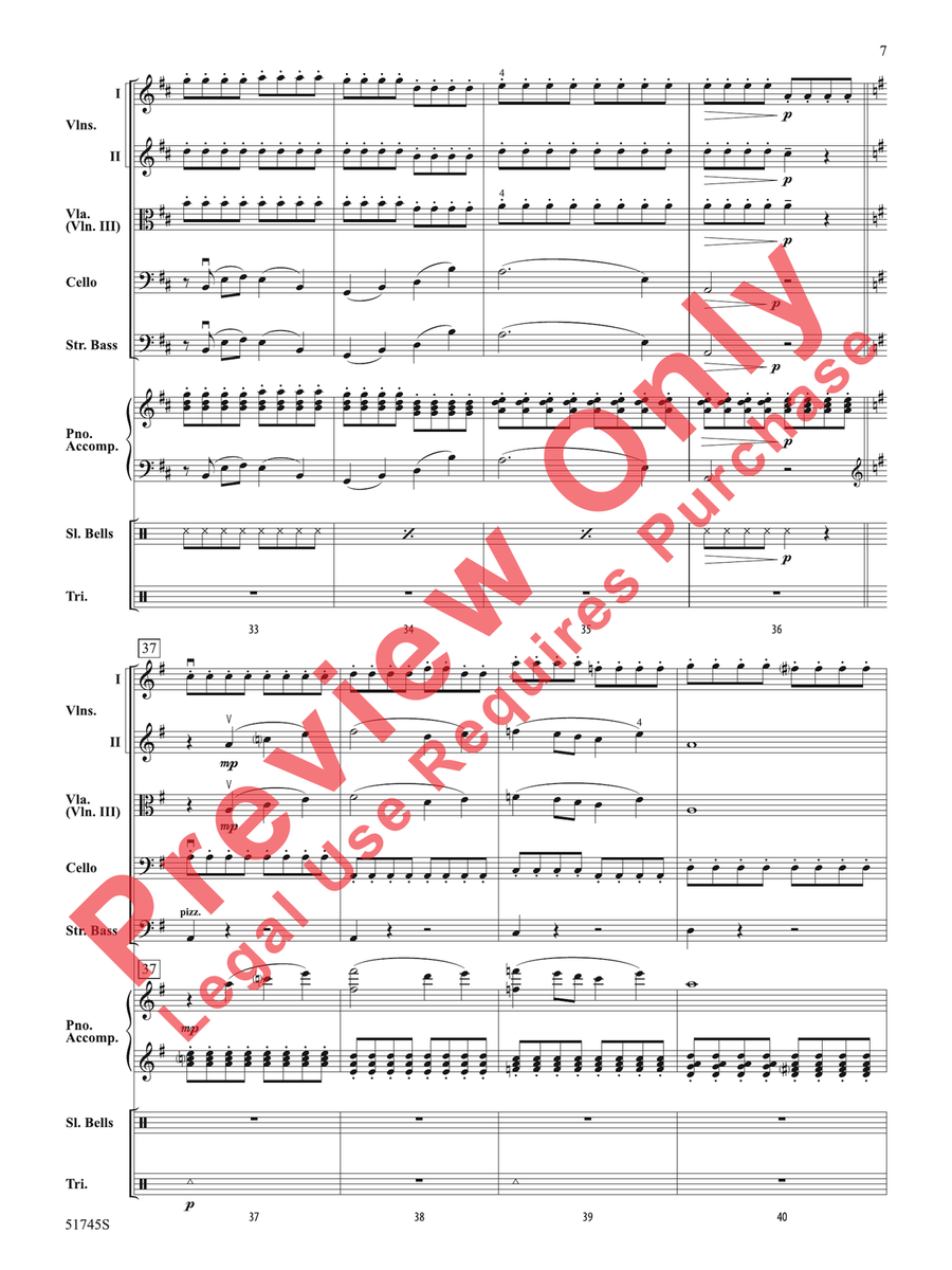 Falling Snow Falling Snow String Orchestra scores gallery preview page 8
