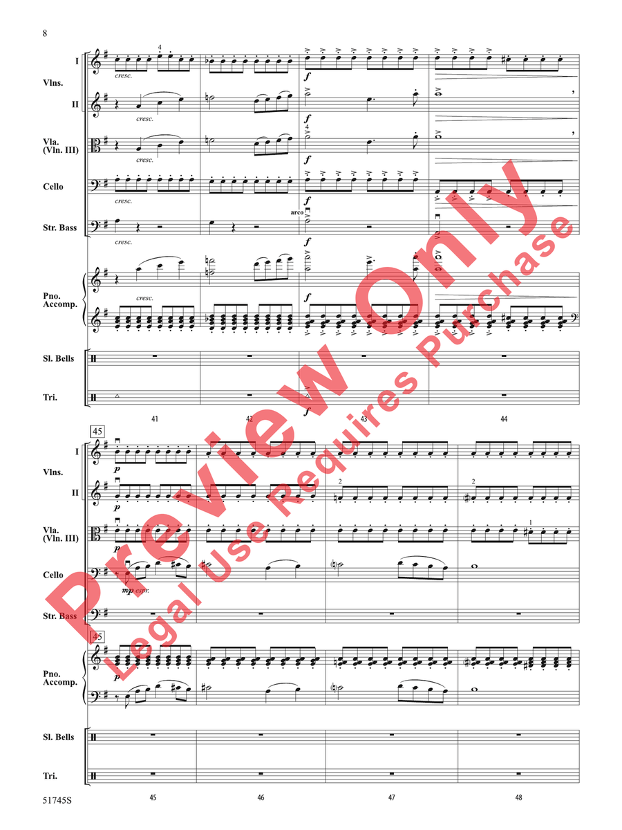 Falling Snow Falling Snow String Orchestra scores gallery preview page 9