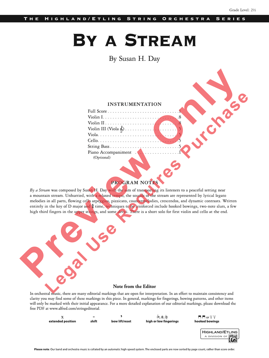 By a Stream By a Stream String Orchestra scores gallery preview page 2