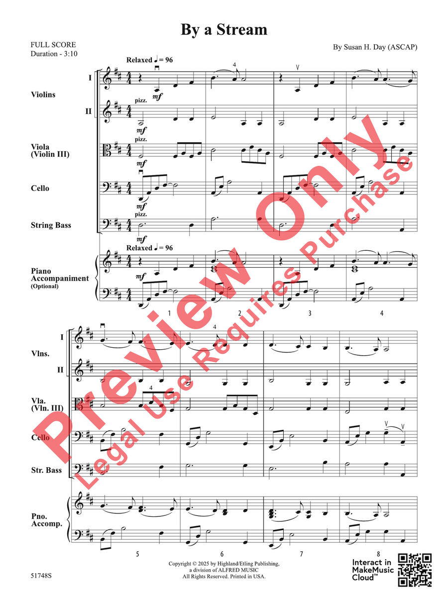 By a Stream By a Stream String Orchestra scores gallery preview page 4