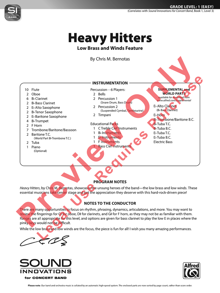 Heavy Hitters Concert Band Methods scores gallery preview page 2