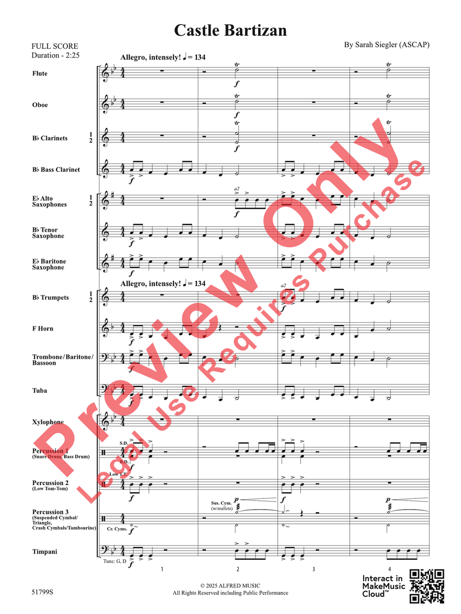 Castle Bartizan Castle Bartizan Concert Band scores gallery preview page 4
