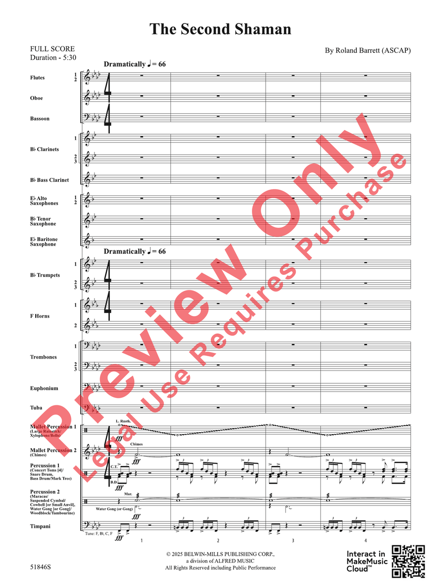 The Second Shaman The Second Shaman Concert Band scores gallery preview page 4