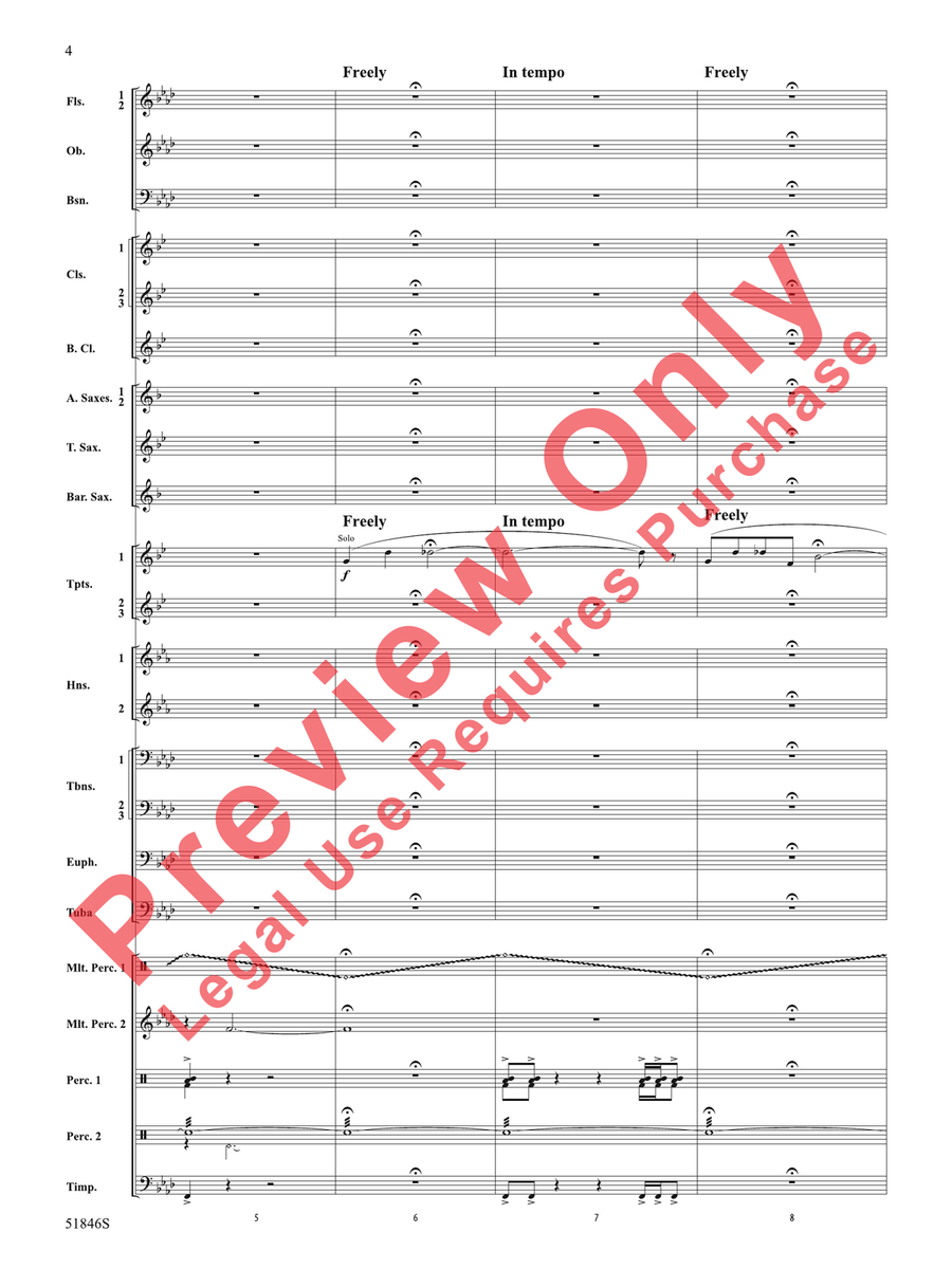 The Second Shaman The Second Shaman Concert Band scores gallery preview page 5
