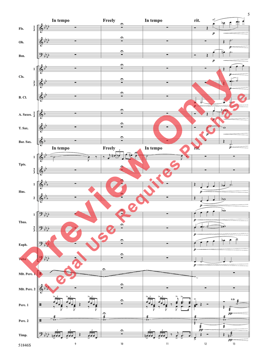 The Second Shaman The Second Shaman Concert Band scores gallery preview page 6