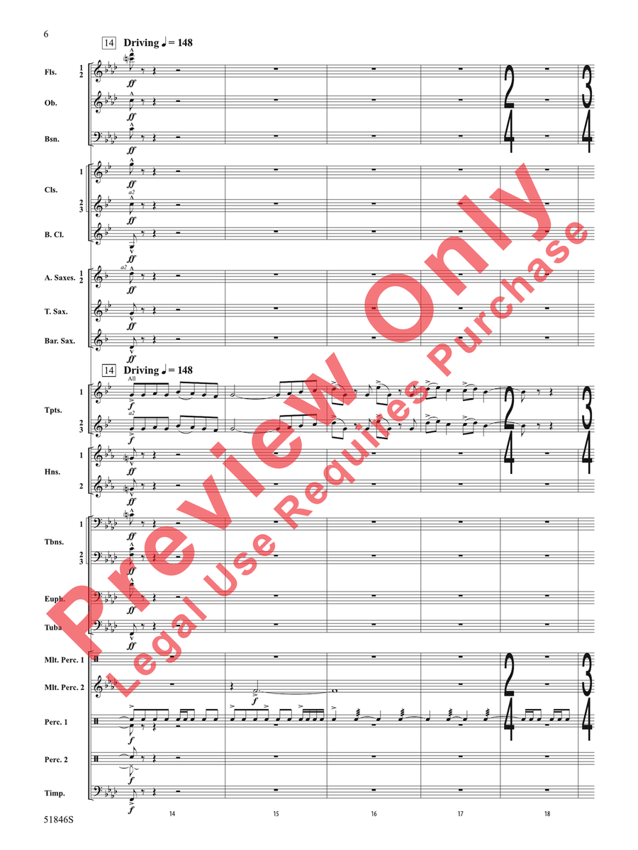 The Second Shaman The Second Shaman Concert Band scores gallery preview page 7