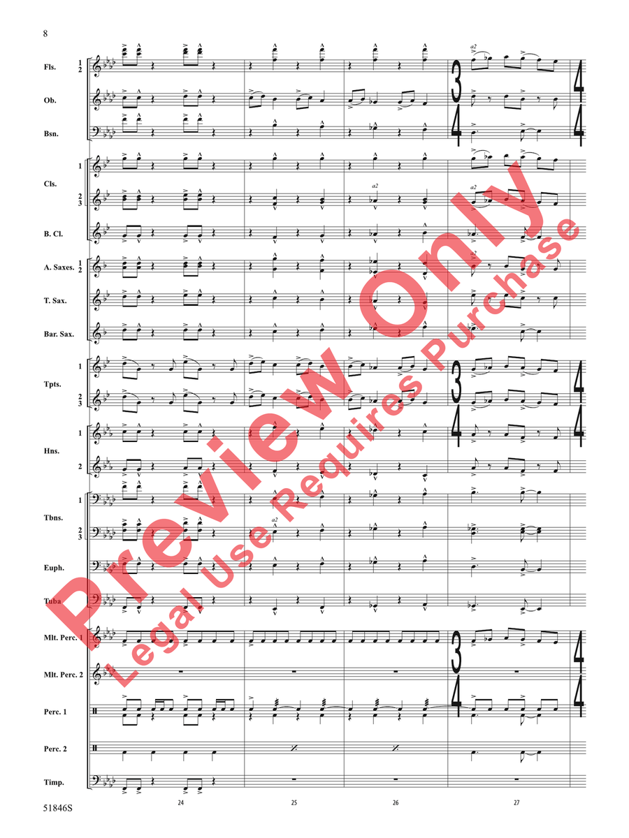 The Second Shaman The Second Shaman Concert Band scores gallery preview page 9