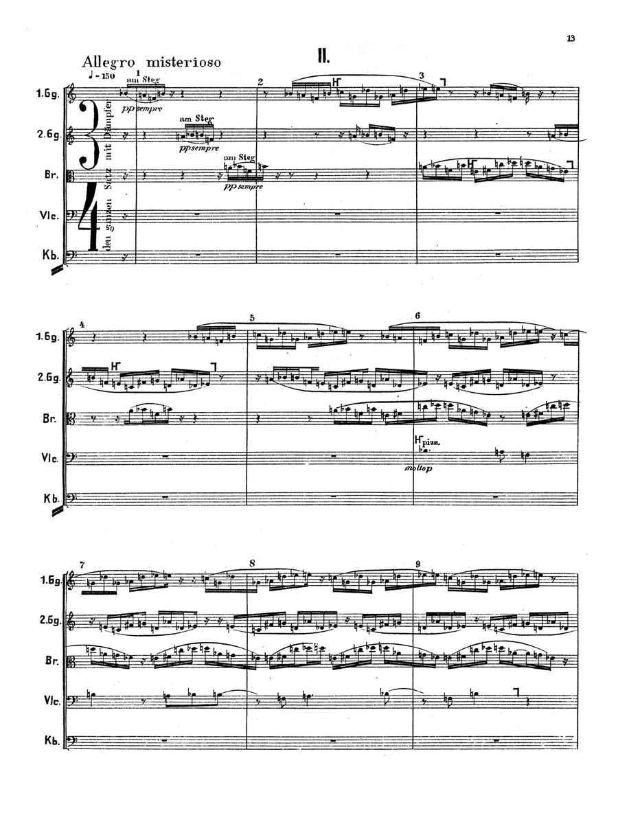 Three Pieces from the Lyric Suite (3 Stücke aus der Lyrischen suite) String Orchestra scores gallery preview page 5