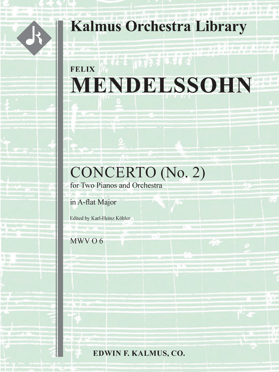 Concerto for Two Pianos and Orchestra in A-flat (No. 2), MWV O 6 Concert Band scores gallery preview page 1