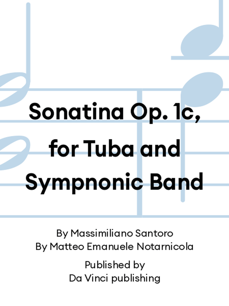 Sonatina Op. 1c, for Tuba and Sympnonic Band Concert Band scores gallery preview page 1