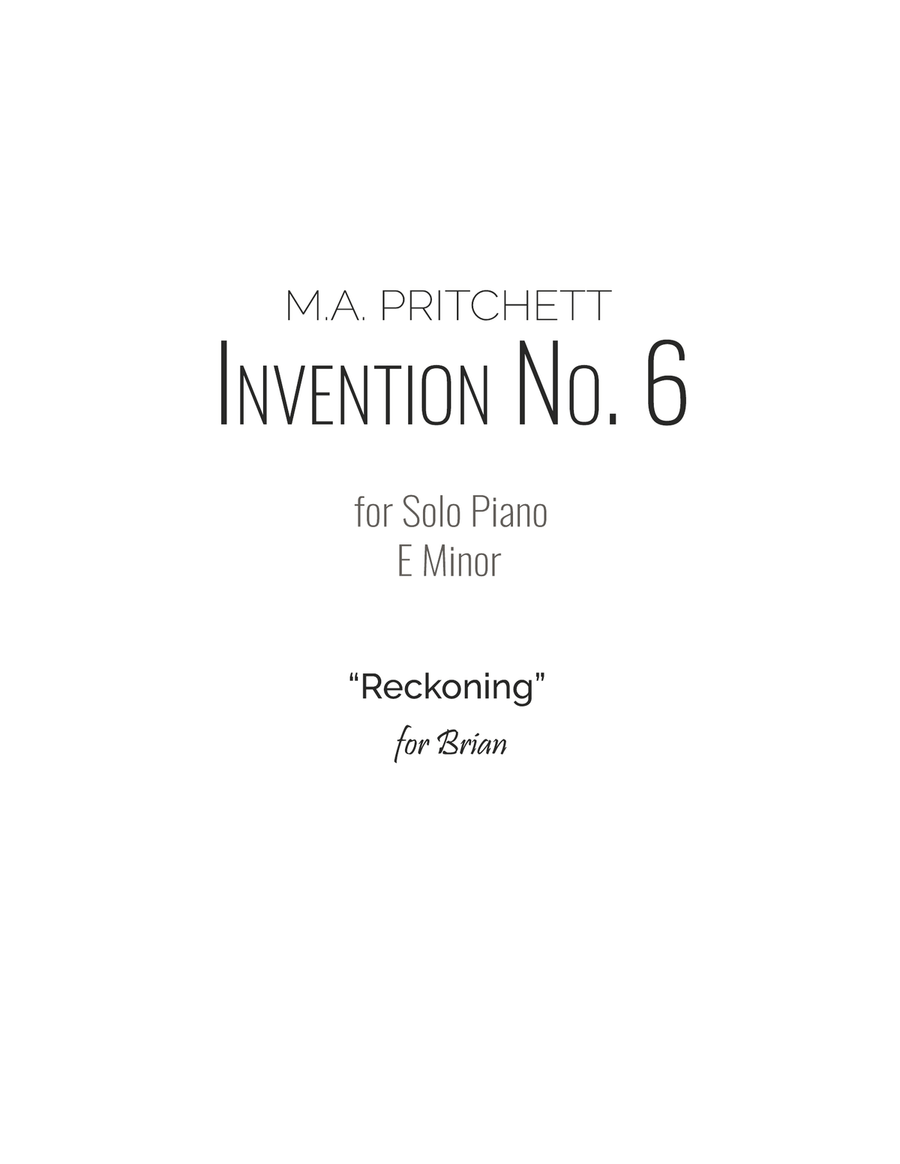Invention No. 6 in E Minor Piano Method scores gallery preview page 3