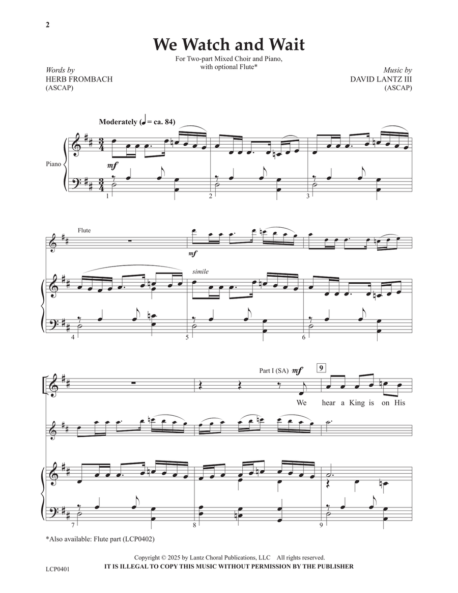 We Watch and Wait 2-Part scores gallery preview page 2