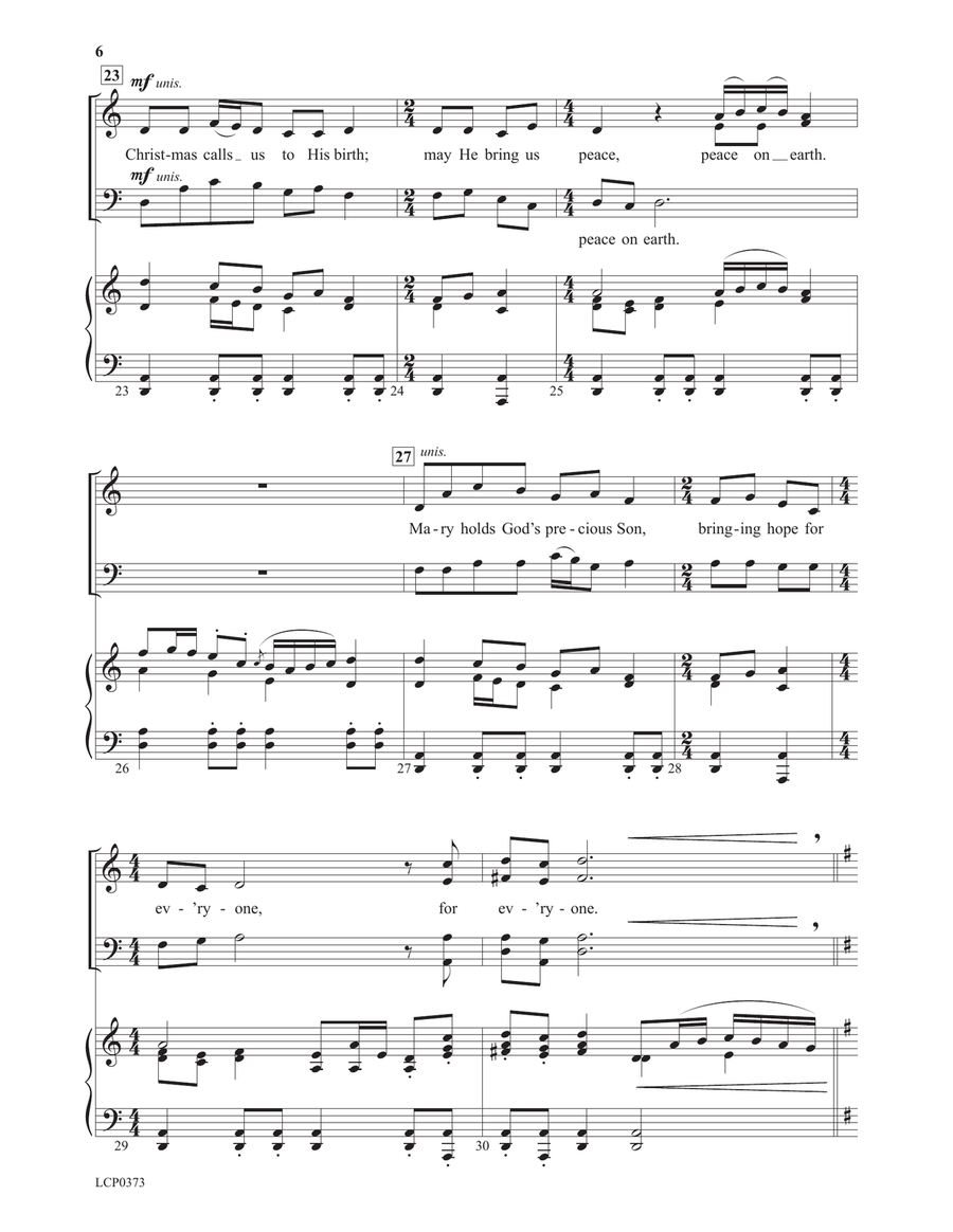 Christmas Calls Us 4-Part scores gallery preview page 6