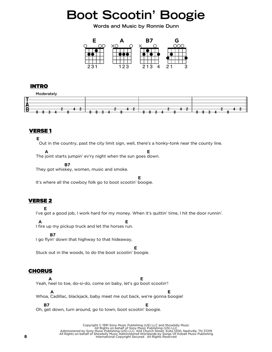 Boot Scootin' Boogie Boot Scootin' Boogie Acoustic Guitar scores gallery preview page 1