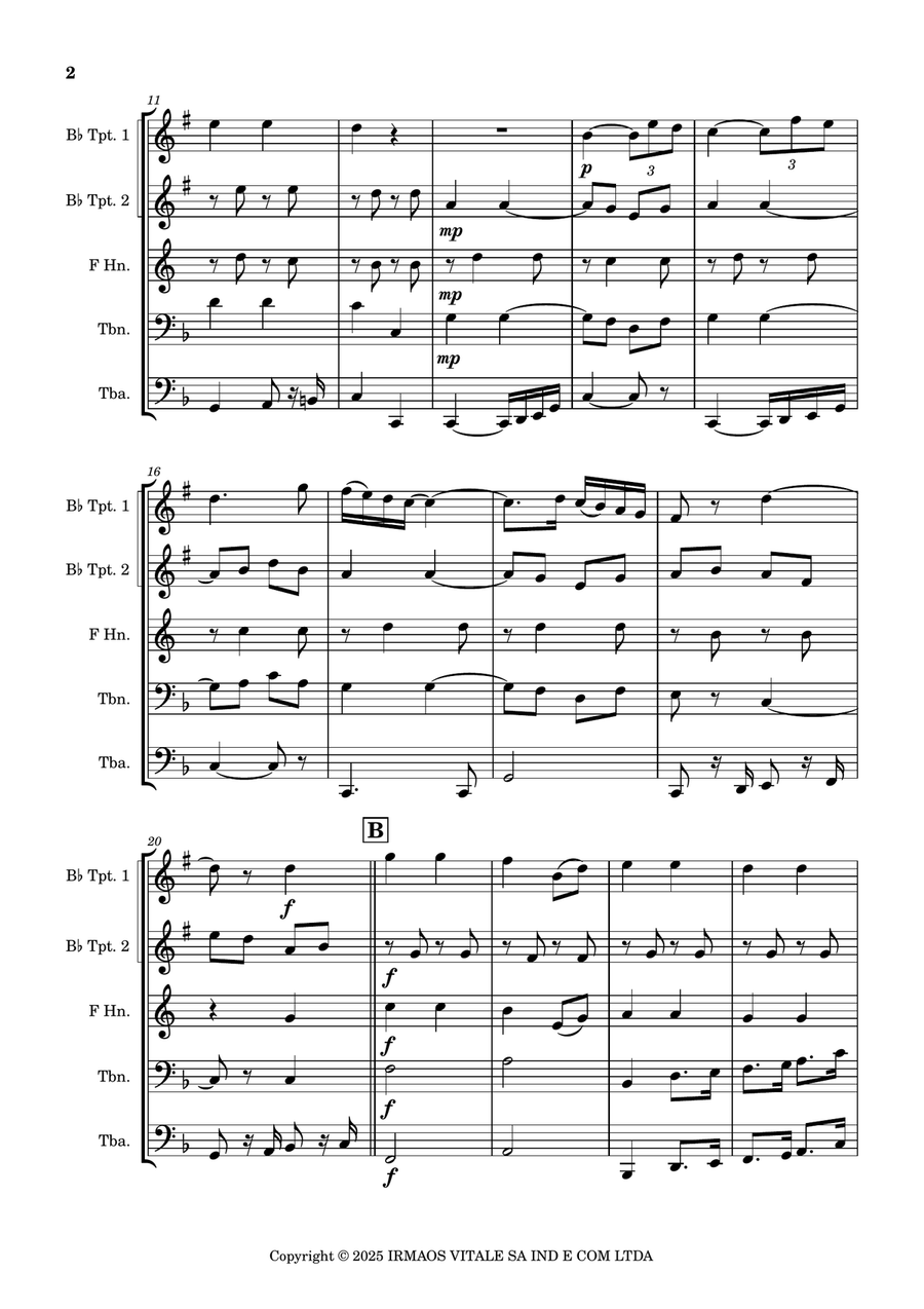Barao Do Rio Branco Barao Do Rio Branco Brass Quintet scores gallery preview page 2