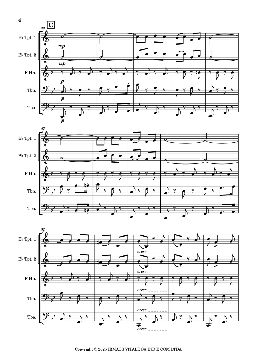 Barao Do Rio Branco Barao Do Rio Branco Brass Quintet scores gallery preview page 4