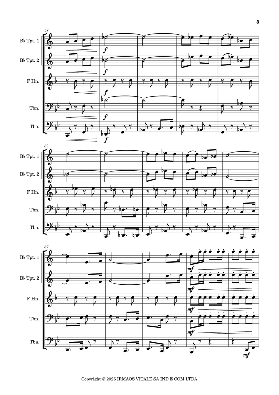 Barao Do Rio Branco Barao Do Rio Branco Brass Quintet scores gallery preview page 5