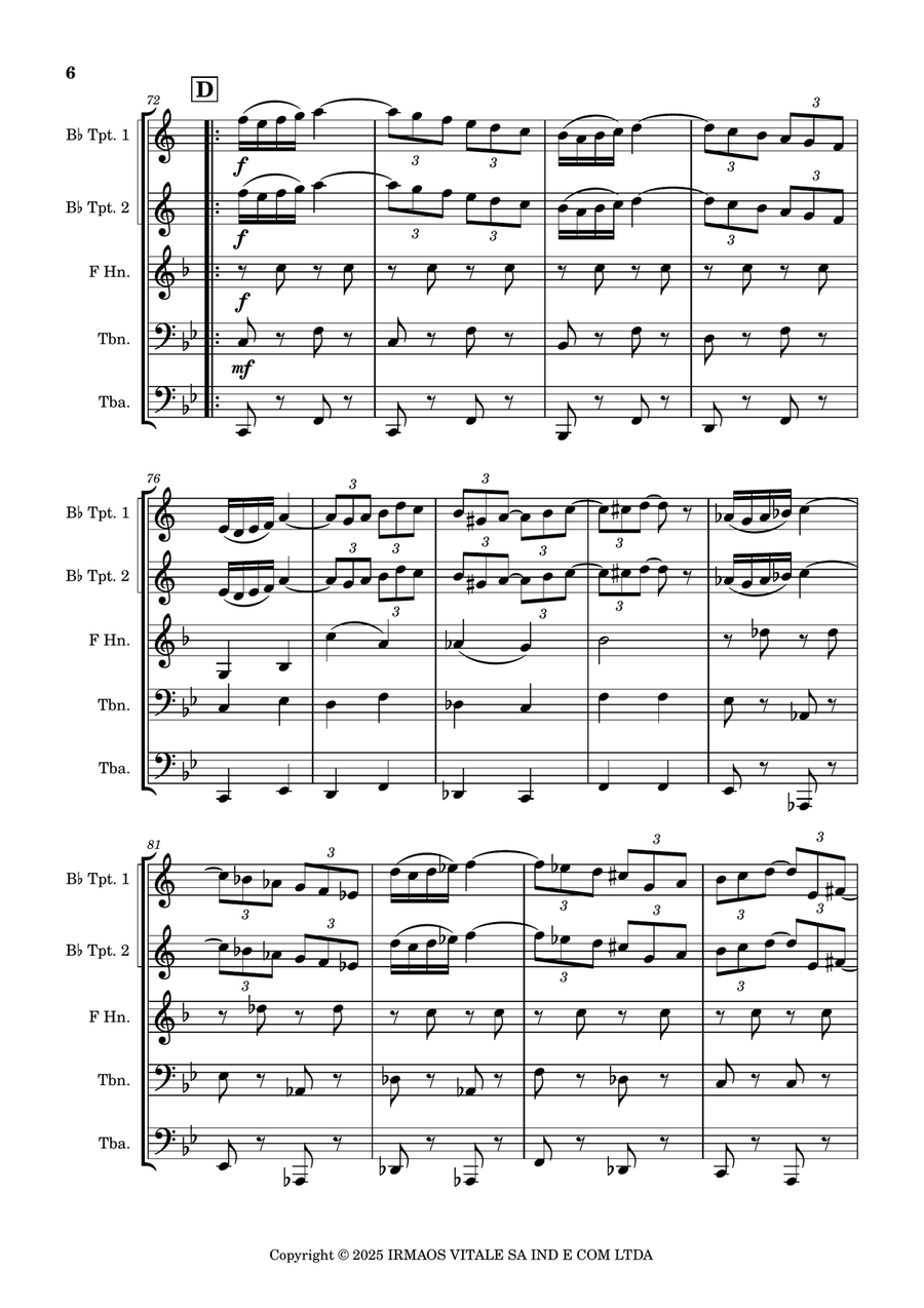 Barao Do Rio Branco Barao Do Rio Branco Brass Quintet scores gallery preview page 6