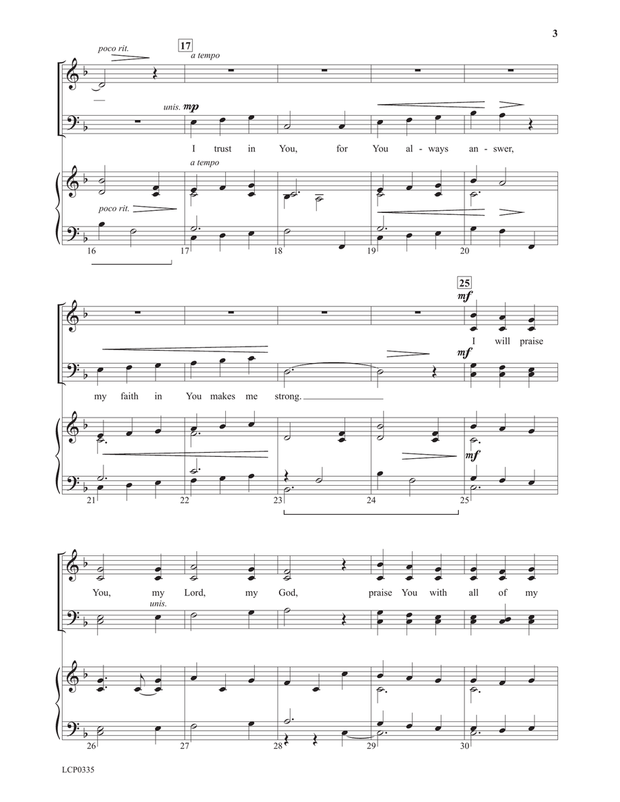 For You Alone Are God For You Alone Are God 4-Part scores gallery preview page 3