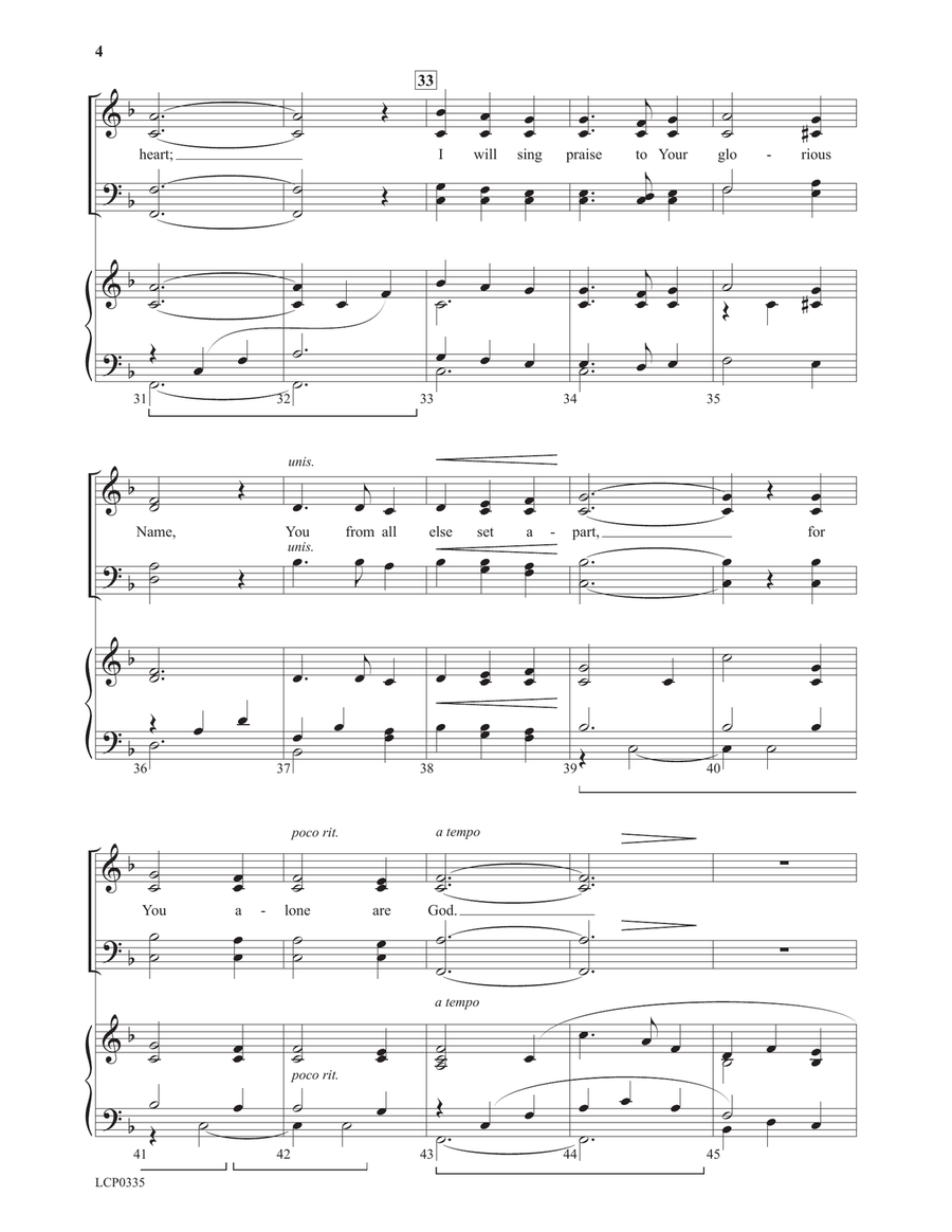 For You Alone Are God For You Alone Are God 4-Part scores gallery preview page 4