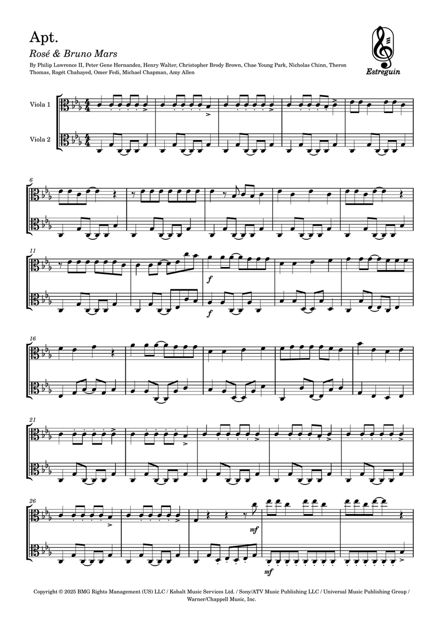 Apt. String Duet scores gallery preview page 1