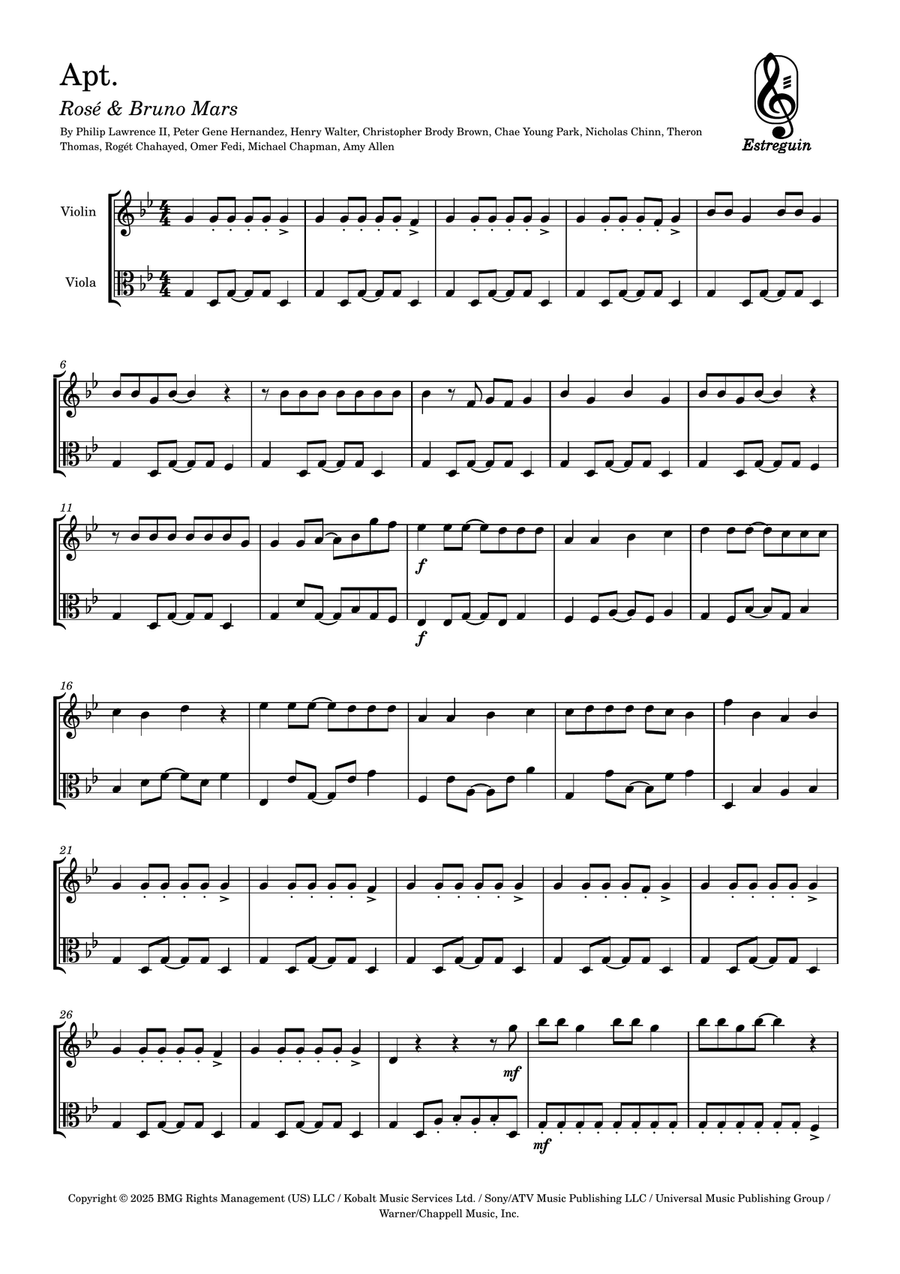 Apt. String Duet scores gallery preview page 1