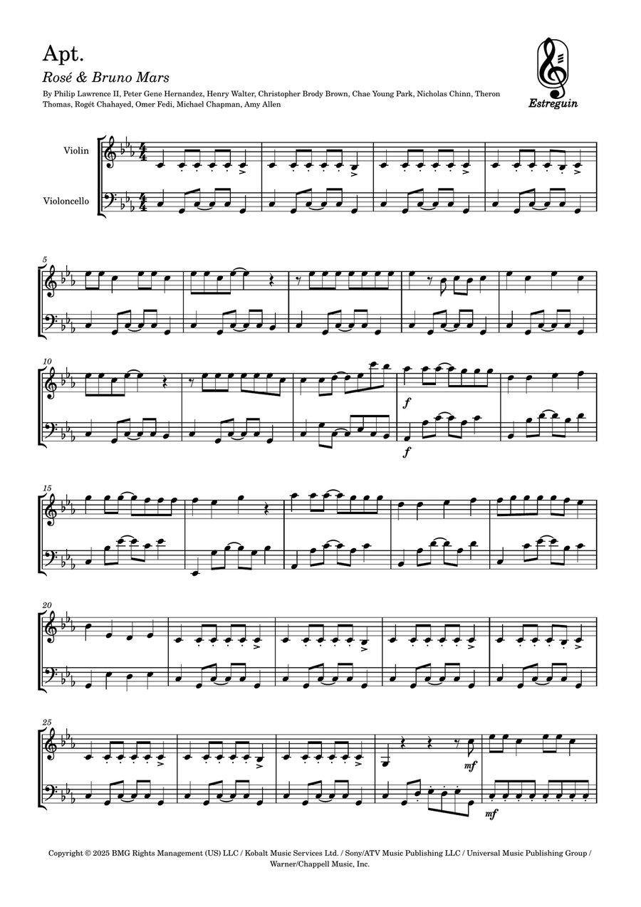Apt. String Duet scores gallery preview page 1