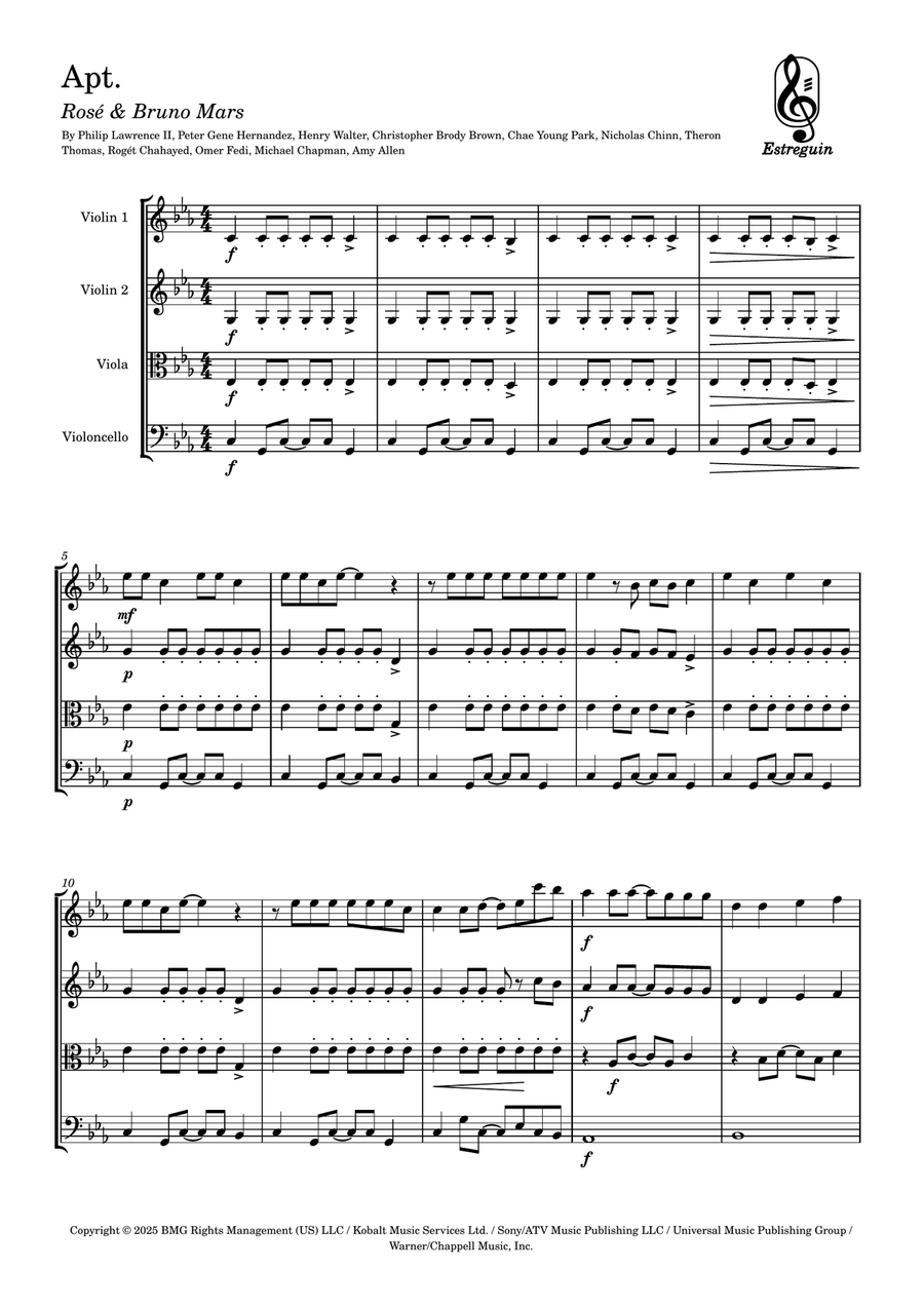 Apt. String Quartet scores gallery preview page 1